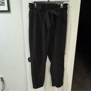 Grace Karin Paperbag Waist Black‎ Pants - Size XL
